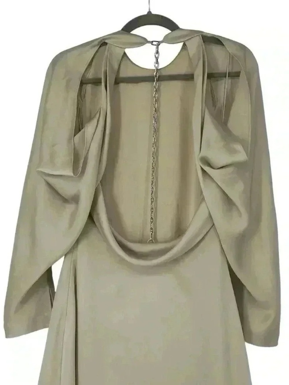 Jonathan Simkhai Caitlyn Champagne Satin Open-Back Gown NWT Women’s 4 – Bridal - Picture 13 of 15